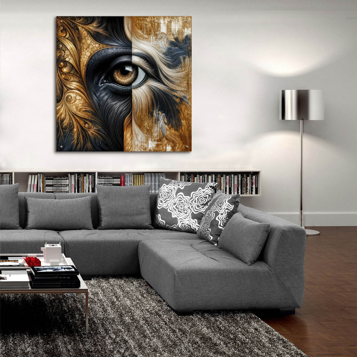 Eyebstract by Rey Klimt - 36x36 acrylic wall art in a room