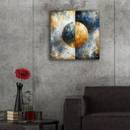 Golden Circle Abstract 9 by Rey Klimt - 24x24 acrylic wall art in a room