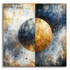 Golden Circle Abstract 9 by Rey Klimt acrylic glass wall art