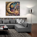 Golden Moon by Rey Klimt - 36x36 acrylic wall art in a room
