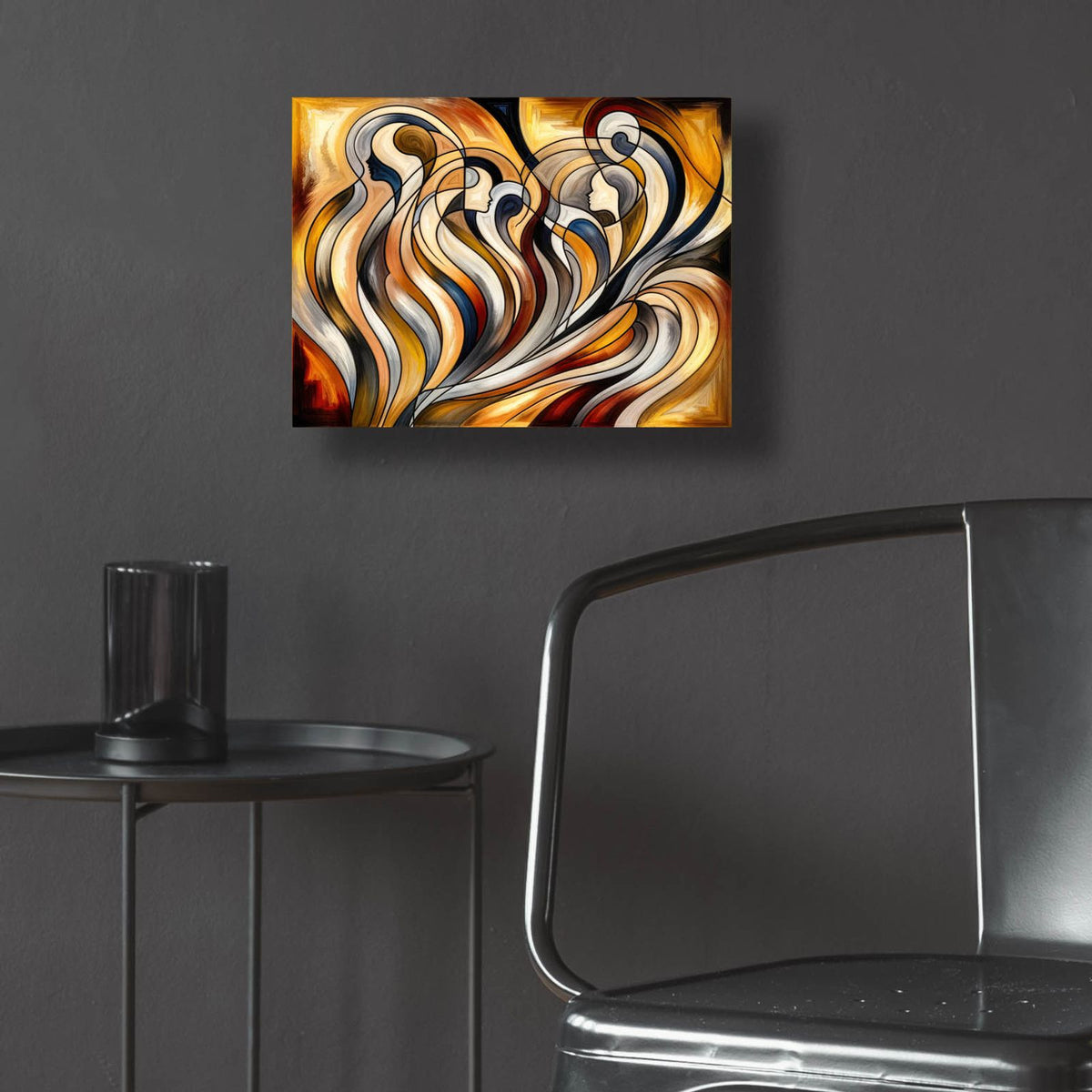 Humans Abstract by Rey Klimt - 16x12 acrylic wall art in a room