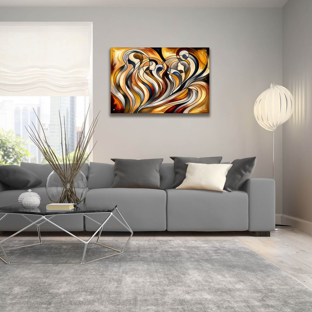 Humans Abstract by Rey Klimt - 36x24 acrylic wall art in a room