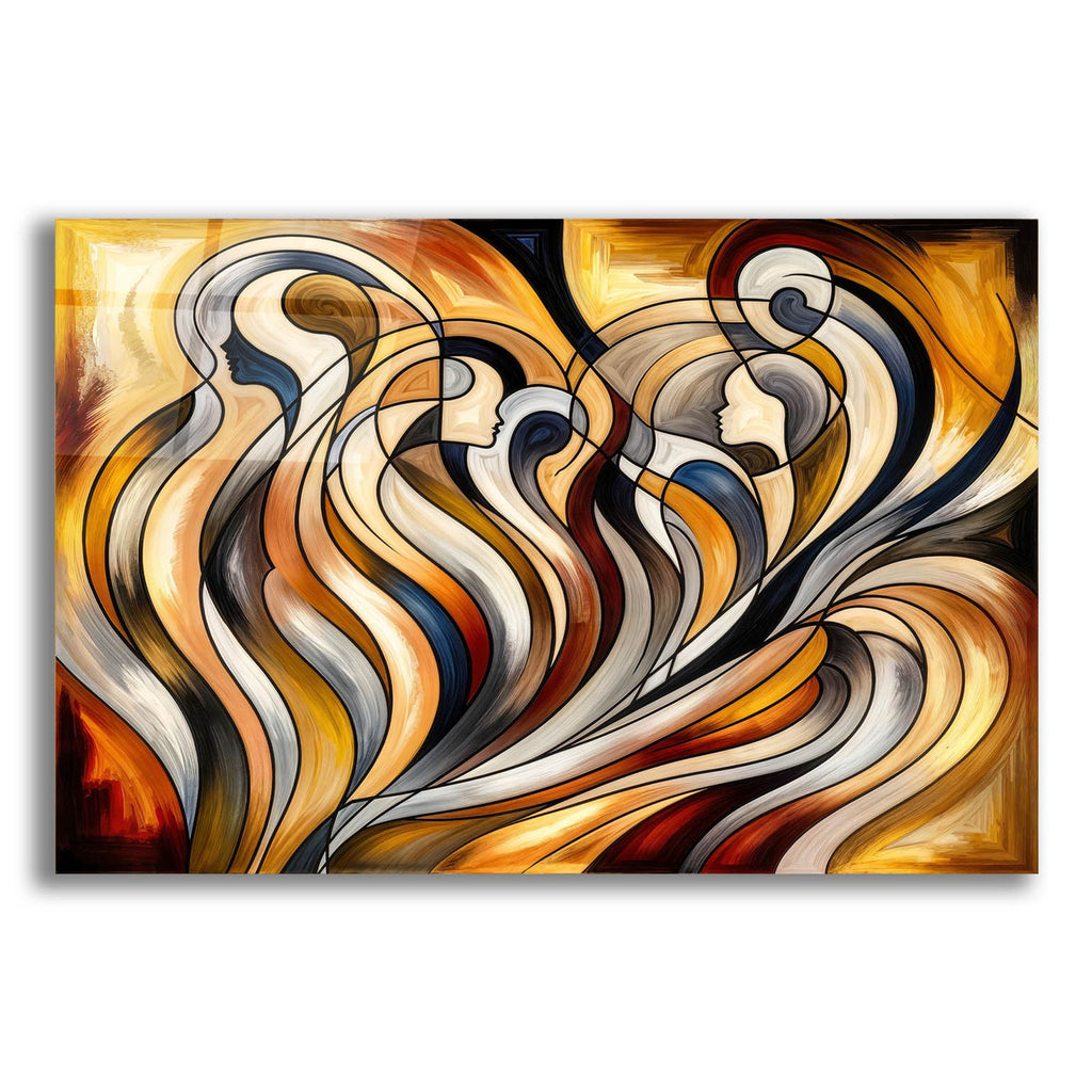 Humans Abstract by Rey Klimt acrylic glass wall art