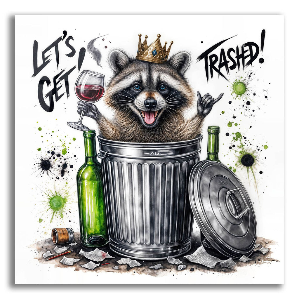 Lets Get Trashed by Rey Klimt acrylic glass wall art