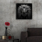 Lion Thoughts 1 by Rey Klimt - 24x24 acrylic wall art in a room