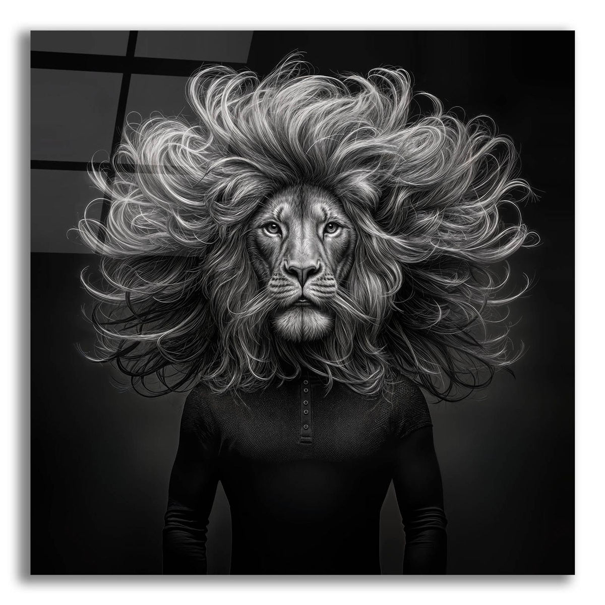 Lion Thoughts 1 by Rey Klimt acrylic glass wall art