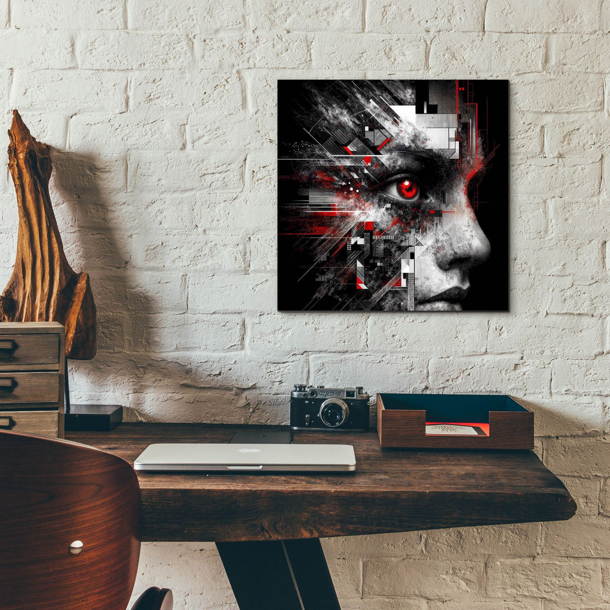 Looking At You 1 by Rey Klimt - 12x12 acrylic wall art in a room