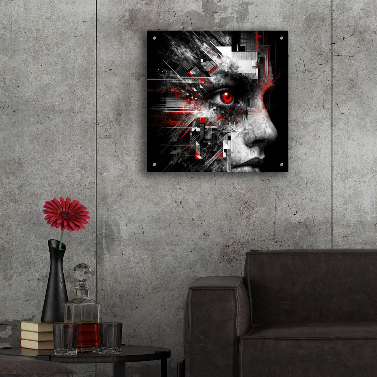 Looking At You 1 by Rey Klimt - 24x24 acrylic wall art in a room