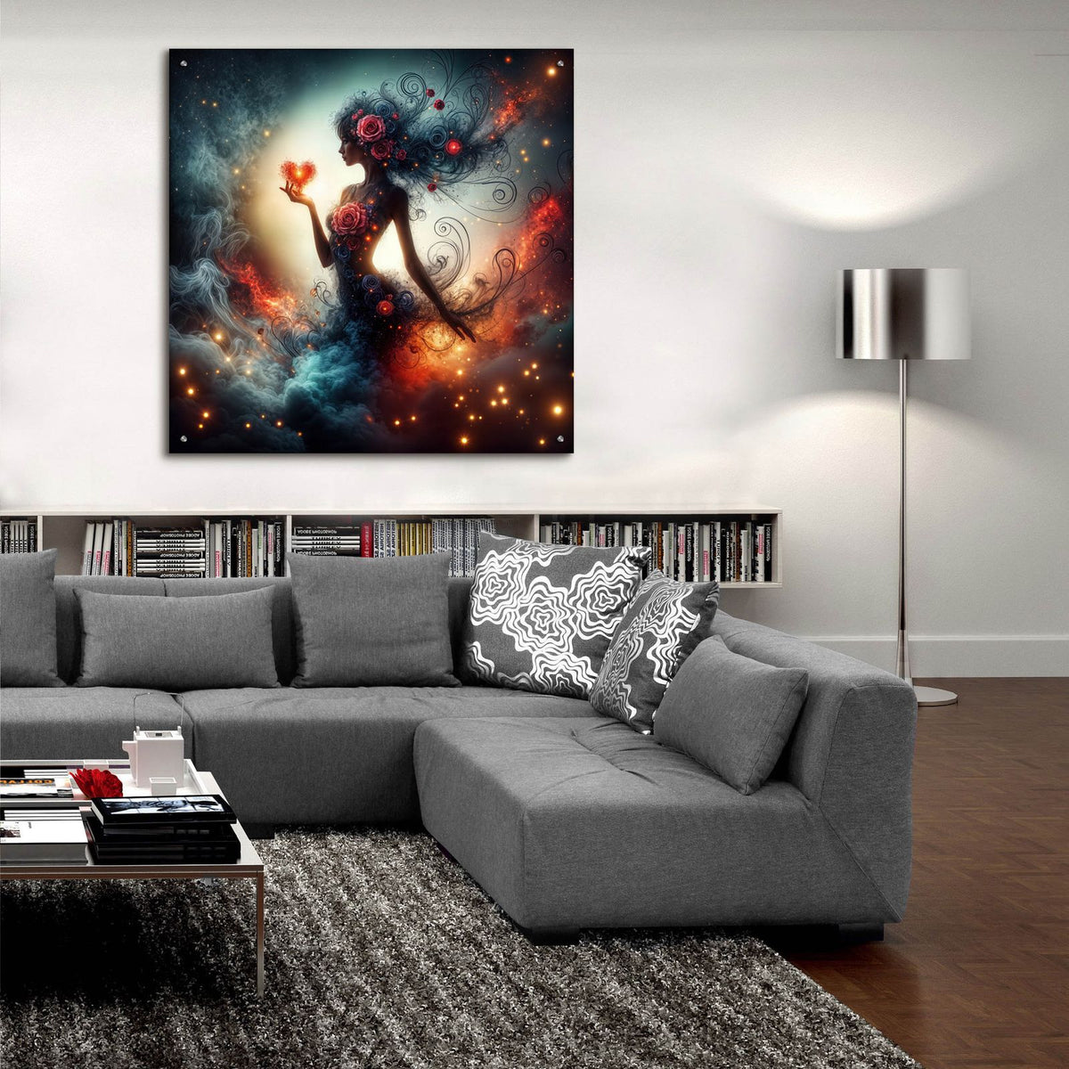 Love And Roses 3 by Rey Klimt - 36x36 acrylic wall art in a room