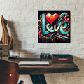 Love by Rey Klimt - 12x12 acrylic wall art in a room
