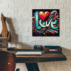 Love by Rey Klimt - 12x12 acrylic wall art in a room