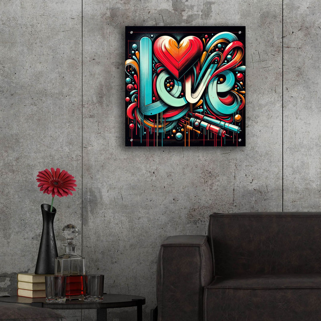 Love by Rey Klimt - 24x24 acrylic wall art in a room