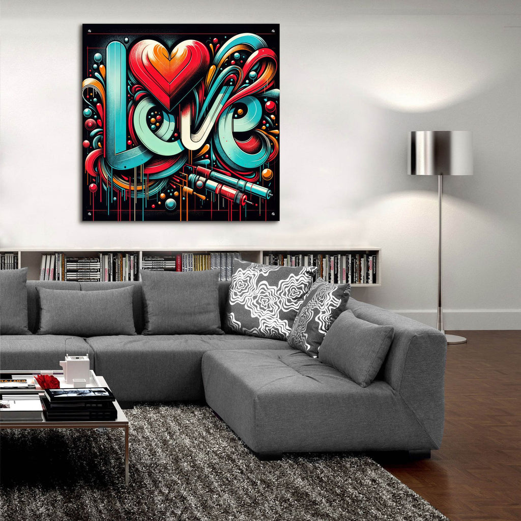 Love by Rey Klimt - 36x36 acrylic wall art in a room