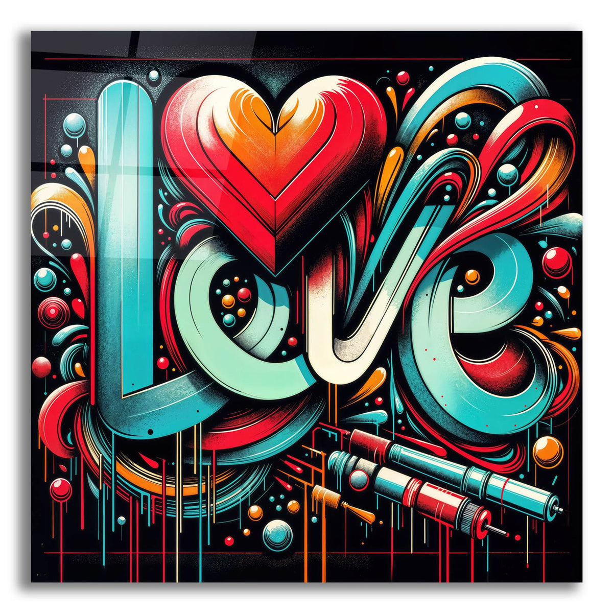 Love by Rey Klimt acrylic glass wall art