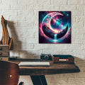 Moon World 1 by Rey Klimt - 12x12 acrylic wall art in a room