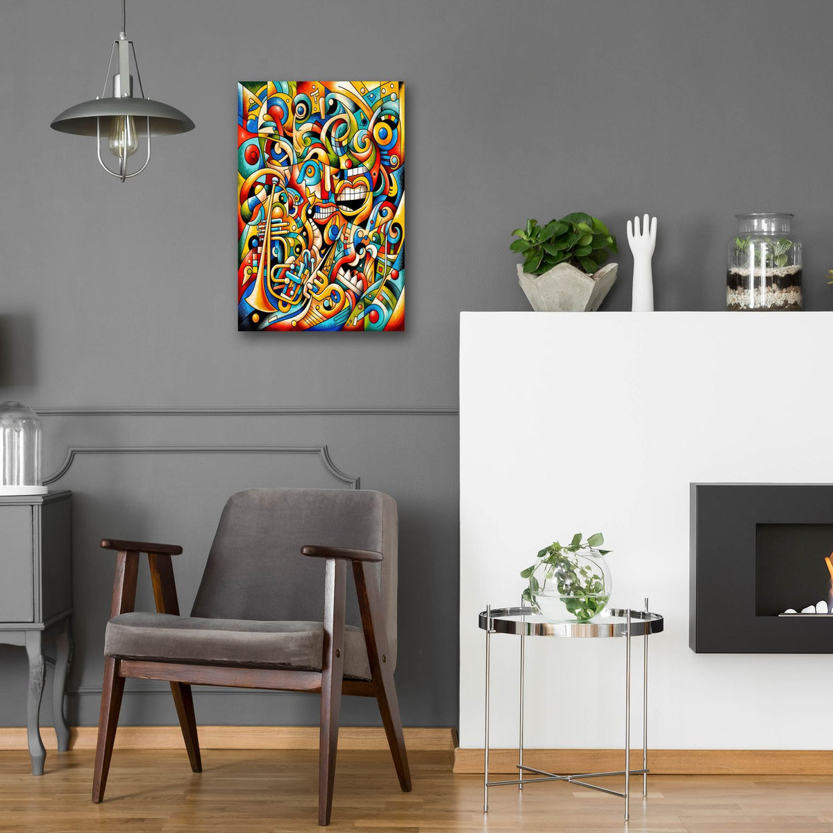 Orchestra Abstract 3 by Rey Klimt - 16x24 acrylic wall art in a room