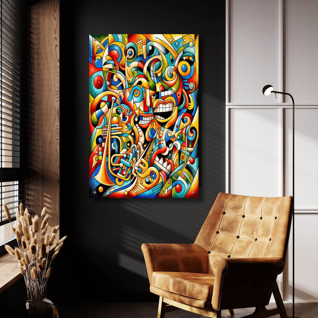 Orchestra Abstract 3 by Rey Klimt - 24x36 acrylic wall art in a room