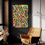 Orchestra Abstract 3 by Rey Klimt - 24x36 acrylic wall art in a room