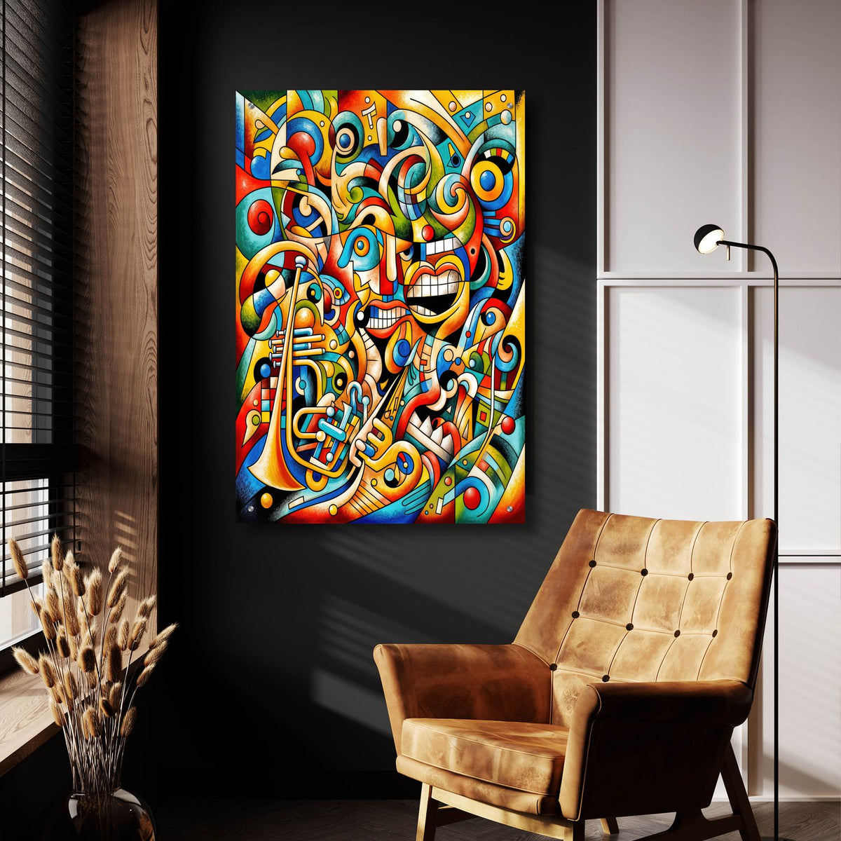 Orchestra Abstract 3 by Rey Klimt - 24x36 acrylic wall art in a room