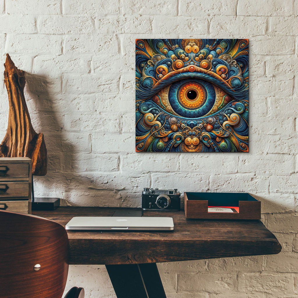 Psychedelic Eye 1 by Rey Klimt - 12x12 acrylic wall art in a room