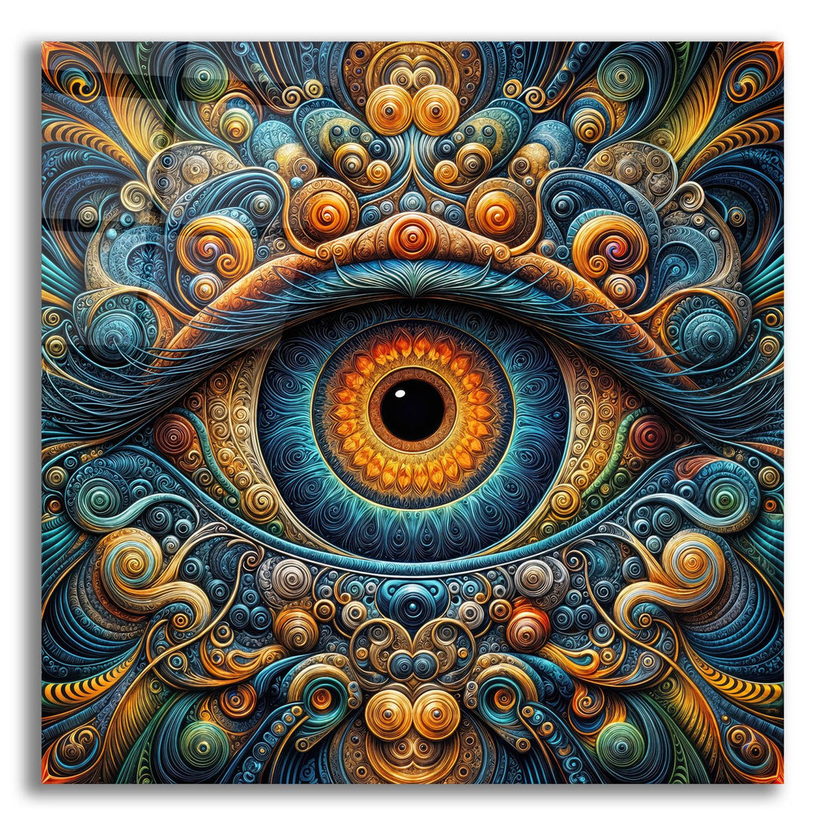 Psychedelic Eye 1 by Rey Klimt acrylic glass wall art