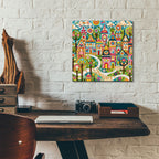 Quilt Style Scene 3 by Rey Klimt - 12x12 acrylic wall art in a room