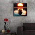 Row Boat At Sunrise by Rey Klimt - 24x24 acrylic wall art in a room