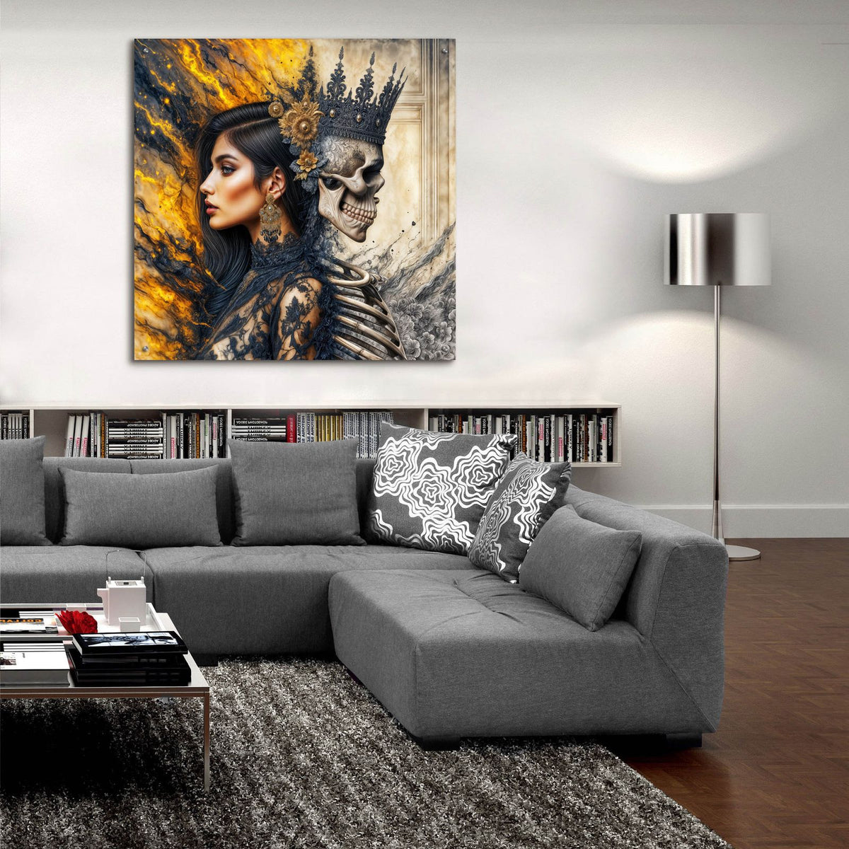 Side By Side by Rey Klimt - 36x36 acrylic wall art in a room
