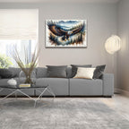 Soaring Bald Eagle 2 by Rey Klimt - 36x24 acrylic wall art in a room