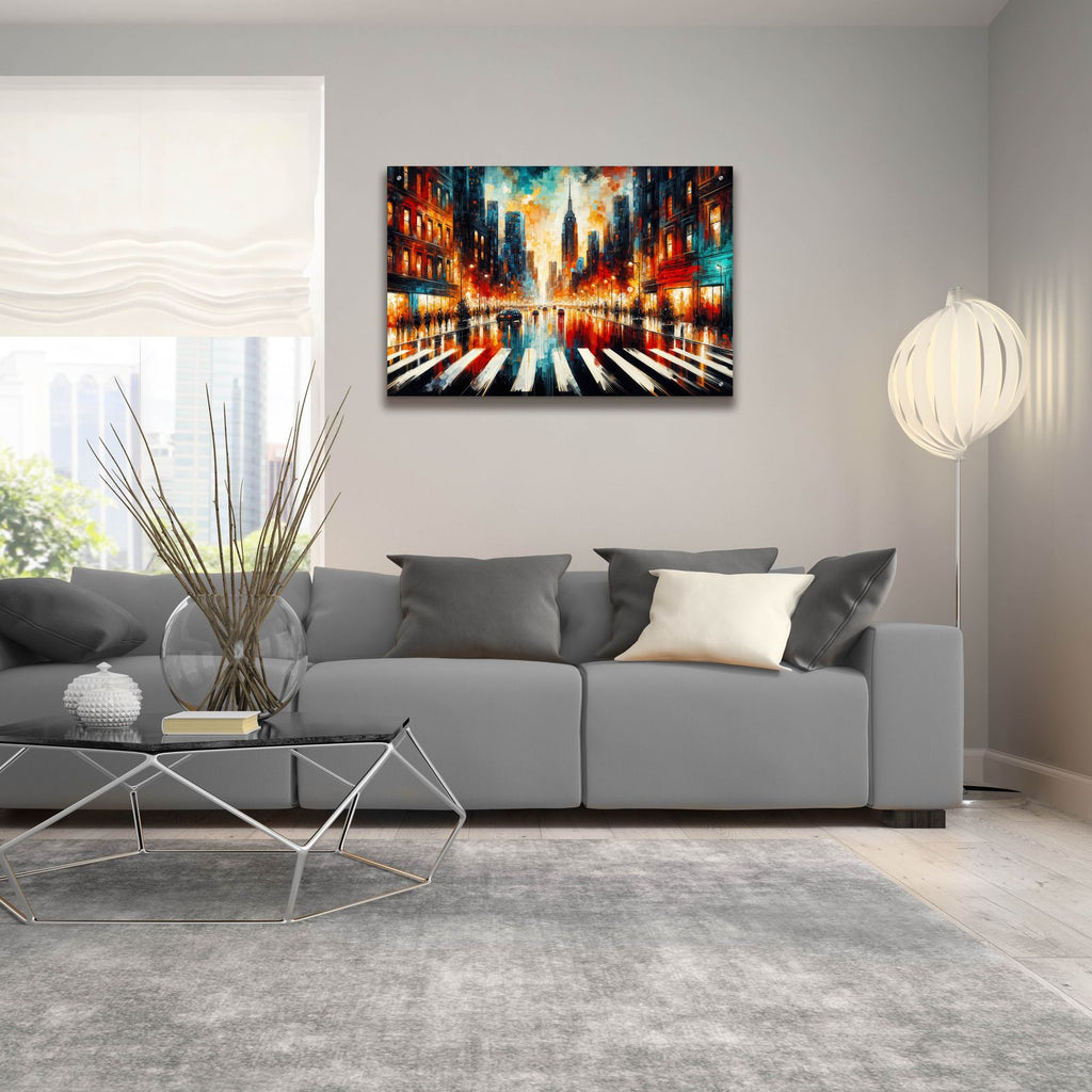 Urban Abstract 1 by Rey Klimt - 36x24 acrylic wall art in a room