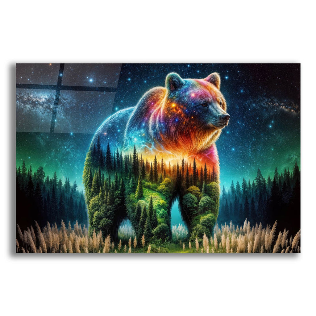 Vibrant Bear 3 by Rey Klimt acrylic glass wall art