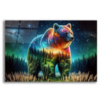 Vibrant Bear 3 by Rey Klimt acrylic glass wall art