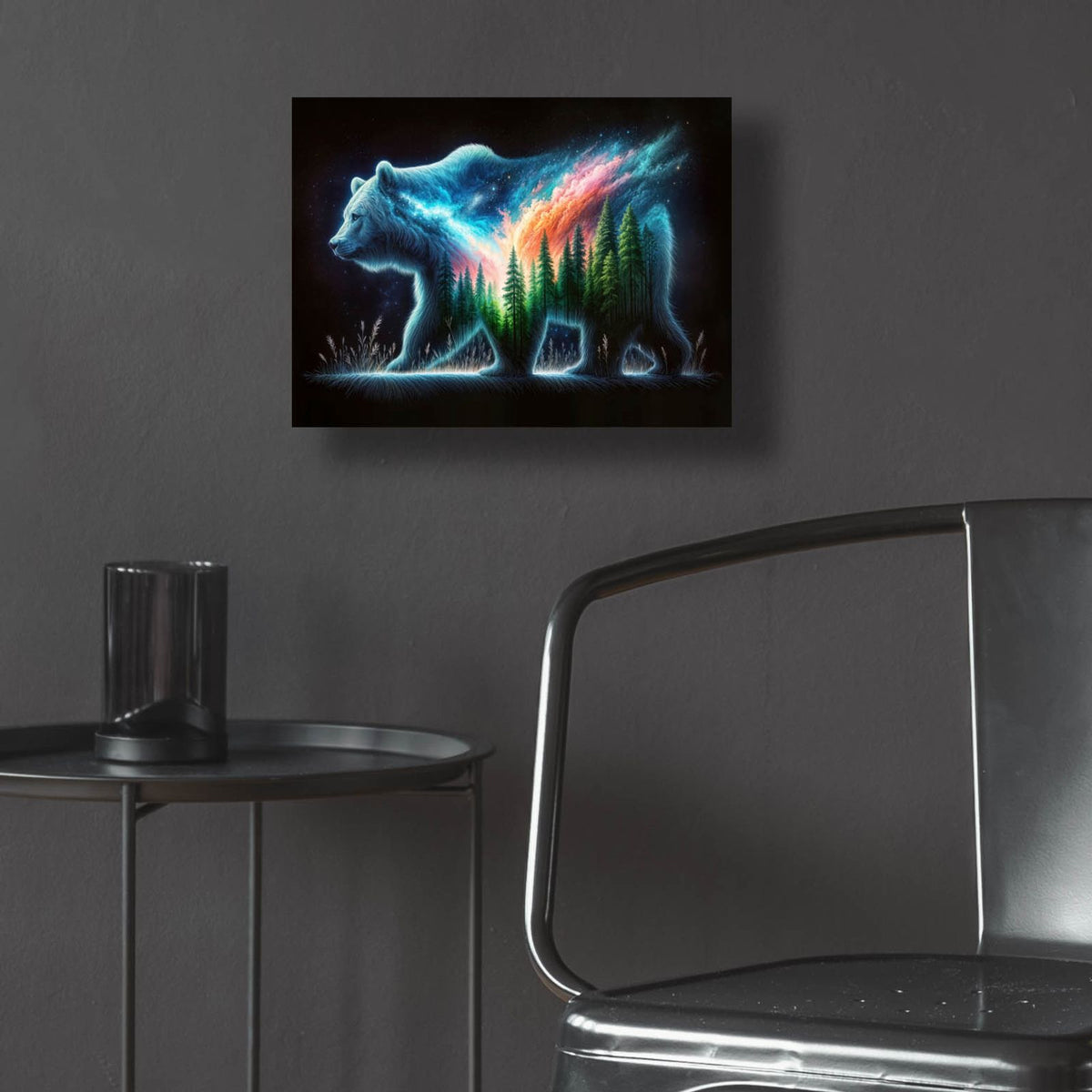 Vibrant Bear 7 by Rey Klimt - 16x12 acrylic wall art in a room