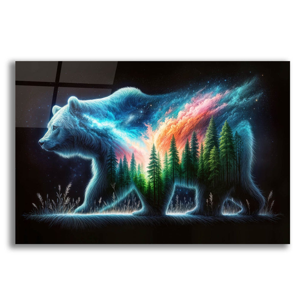 Vibrant Bear 7 by Rey Klimt acrylic glass wall art