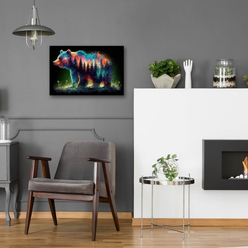 Vibrant Bear 8 by Rey Klimt - 24x16 acrylic wall art in a room