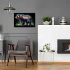 Vibrant Bear 8 by Rey Klimt - 24x16 acrylic wall art in a room