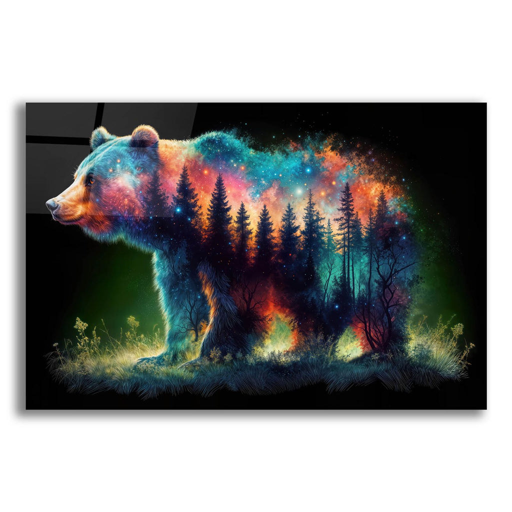 Vibrant Bear 8 by Rey Klimt acrylic glass wall art