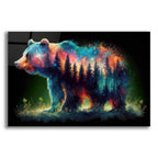 Vibrant Bear 8 by Rey Klimt acrylic glass wall art