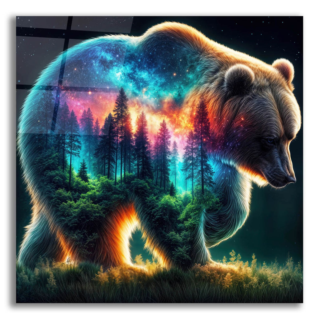 Vibrant Bear 9 by Rey Klimt acrylic glass wall art