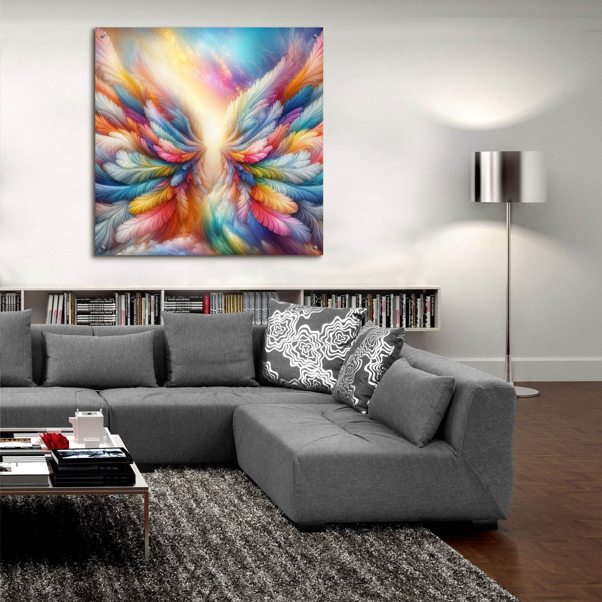 Wings Of Light 2 by Rey Klimt - 36x36 acrylic wall art in a room
