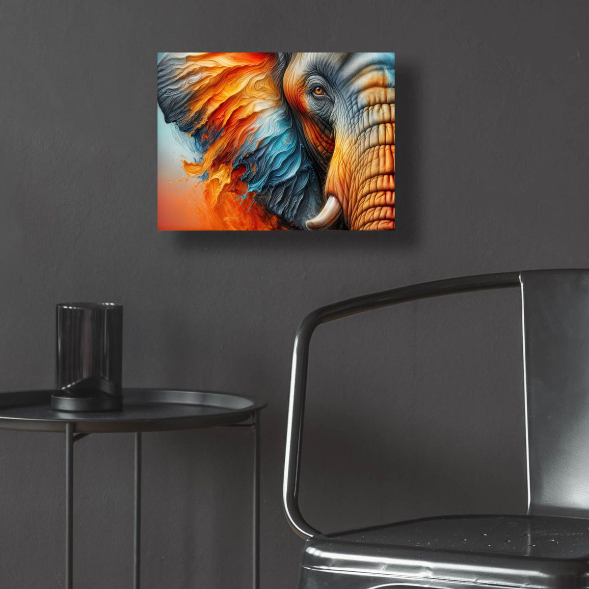 Artistic Ellephant 5 by Rey Klimt - 16x12 acrylic wall art in a room