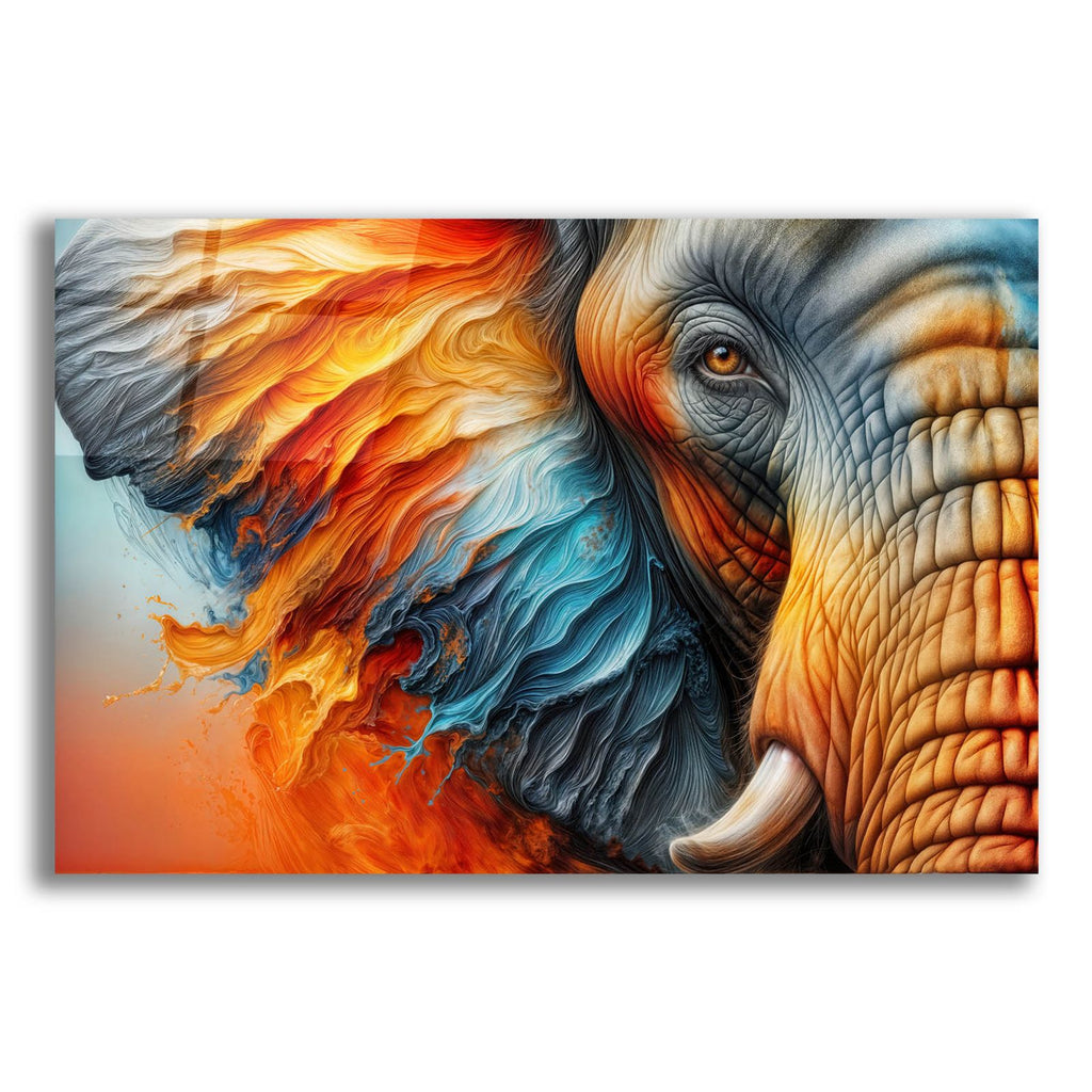 Artistic Ellephant 5 by Rey Klimt acrylic glass wall art