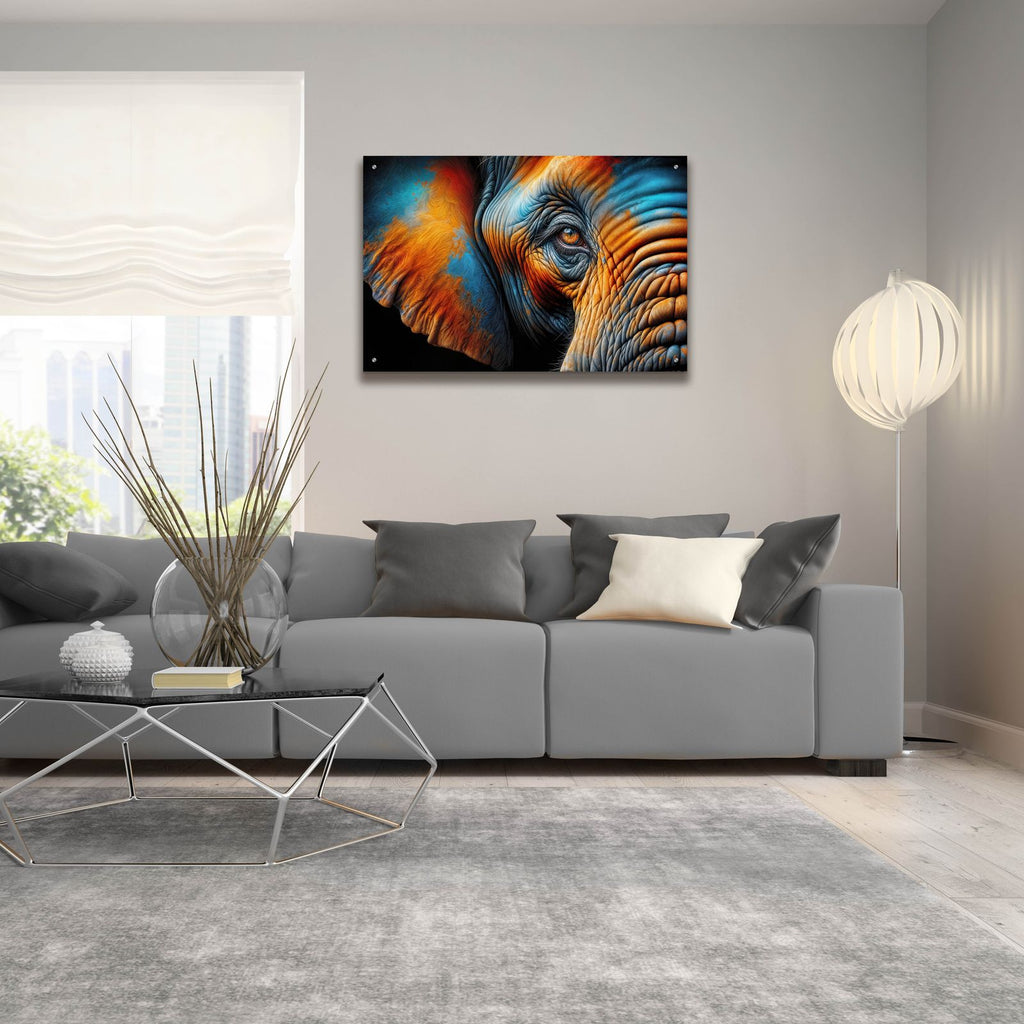 Artistic Ellephant 7 by Rey Klimt - 36x24 acrylic wall art in a room