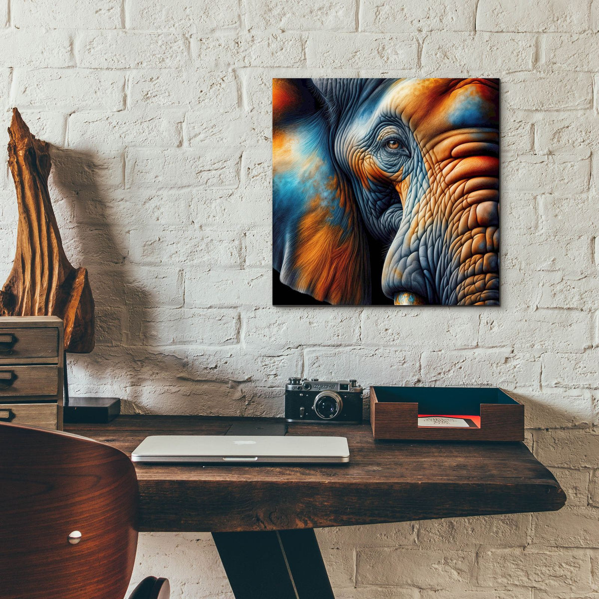 Artistic Ellephant 8 by Rey Klimt - 12x12 acrylic wall art in a room