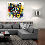Cat Abstract 1 by Rey Klimt - 36x36 acrylic wall art in a room