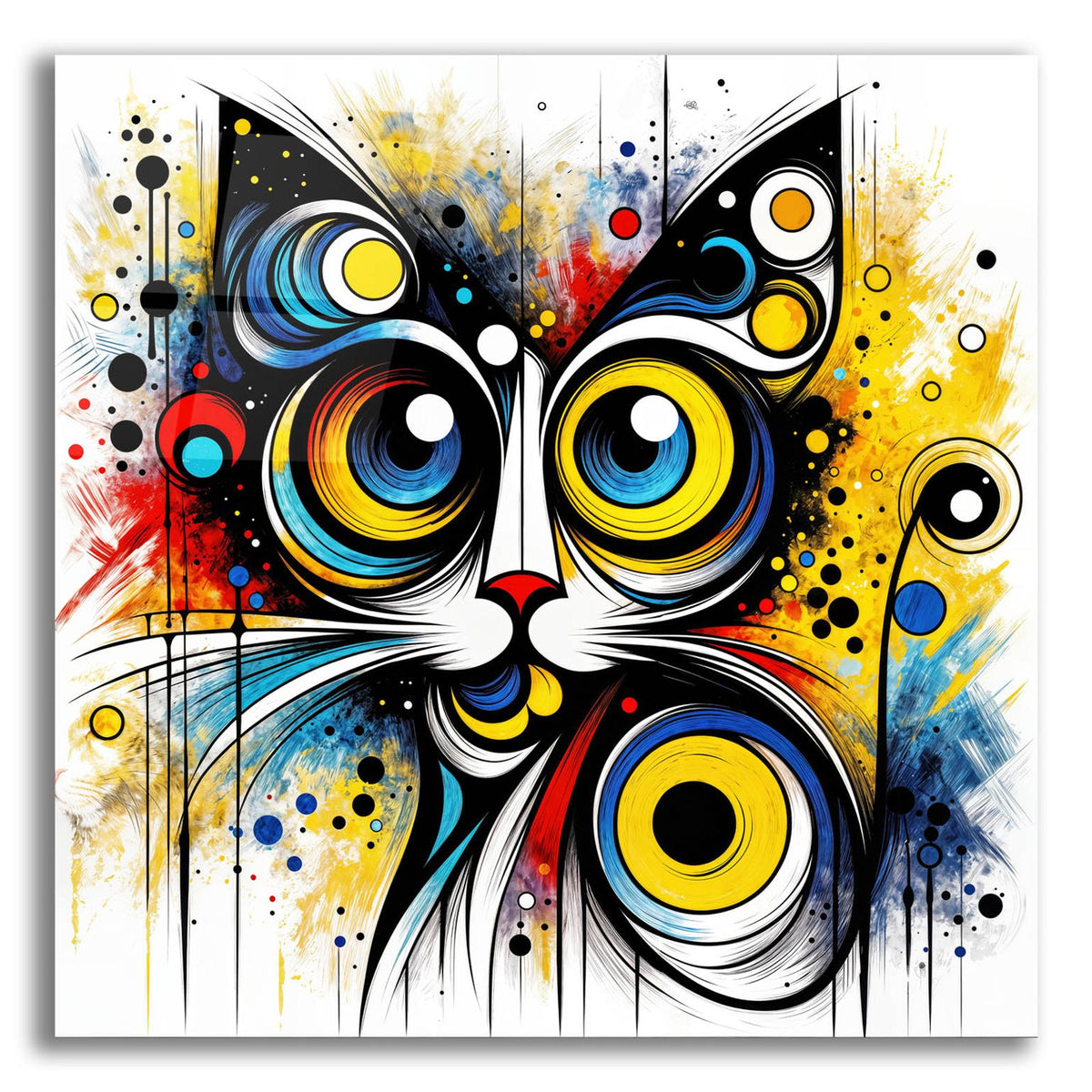 Cat Abstract 1 by Rey Klimt acrylic glass wall art