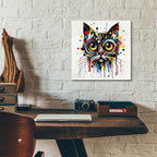 Cat Abstract 2 by Rey Klimt - 12x12 acrylic wall art in a room