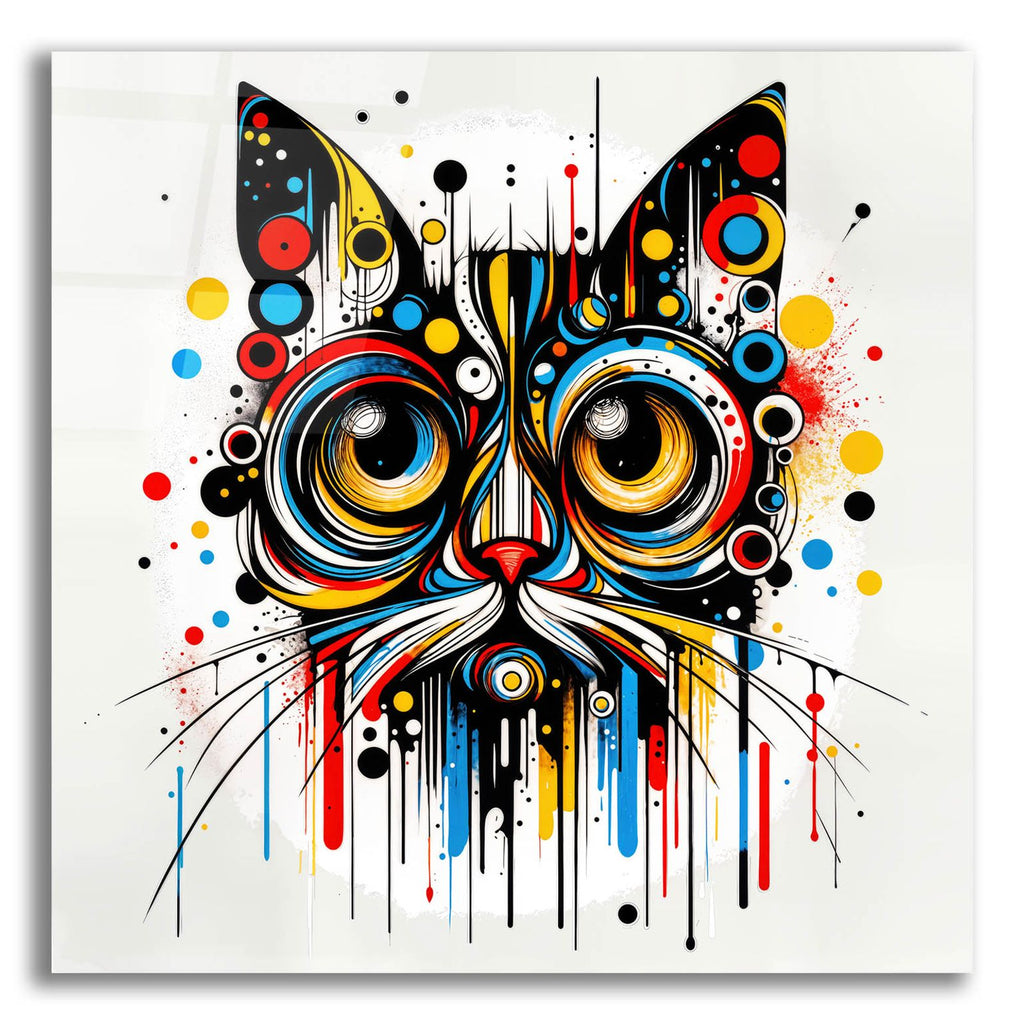 Cat Abstract 2 by Rey Klimt acrylic glass wall art