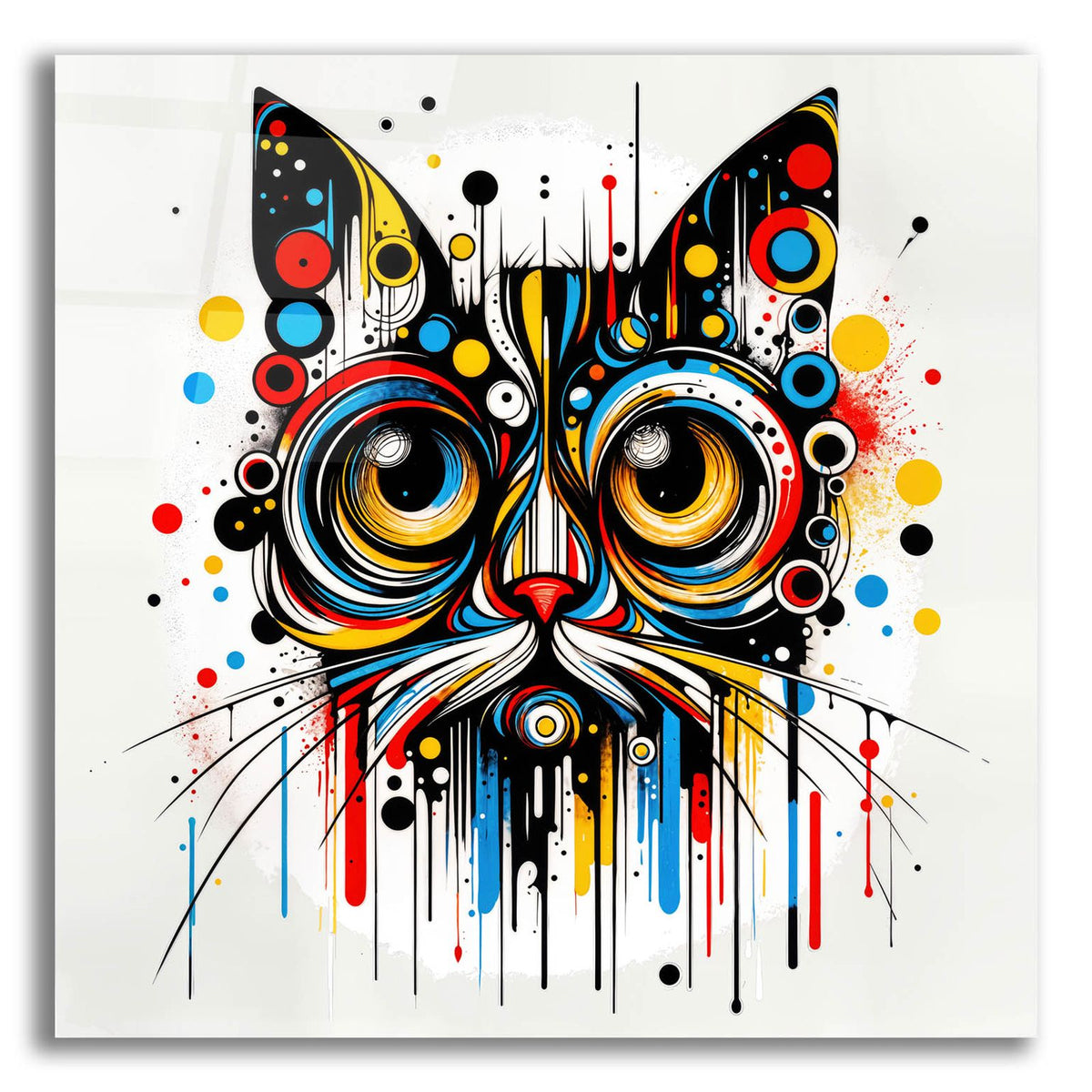 Cat Abstract 2 by Rey Klimt acrylic glass wall art