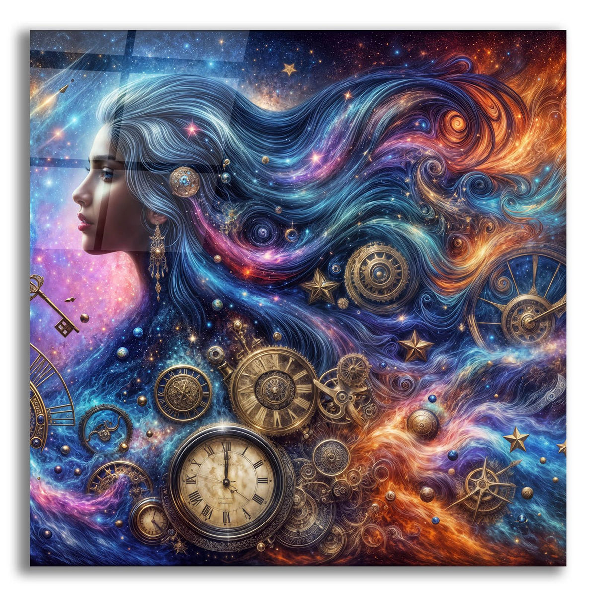 Celestial Timekeeper 1 by Rey Klimt acrylic glass wall art